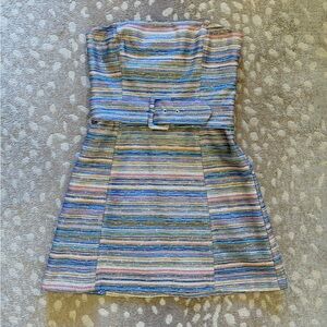 Amanda Uprichard Sparkly Strapless Dress